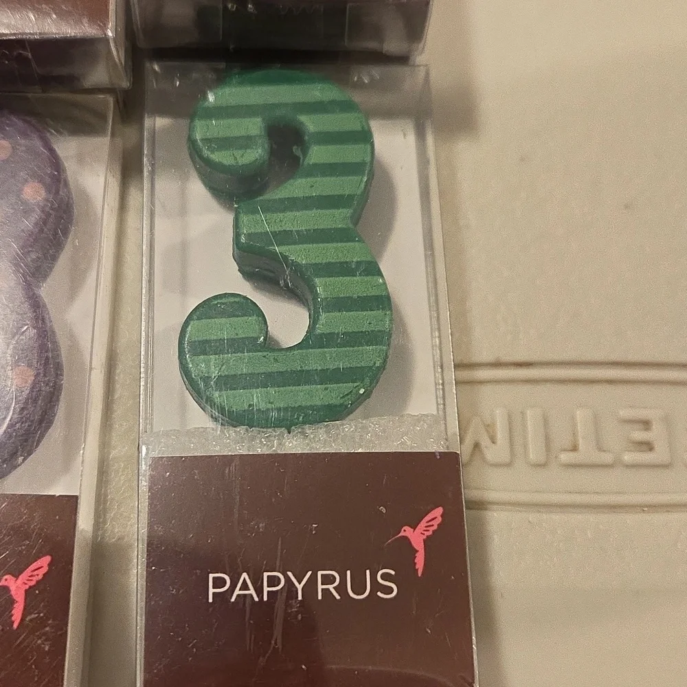New PAPYRUS #3 Multi-Color Celebration Candled Pack Of 6